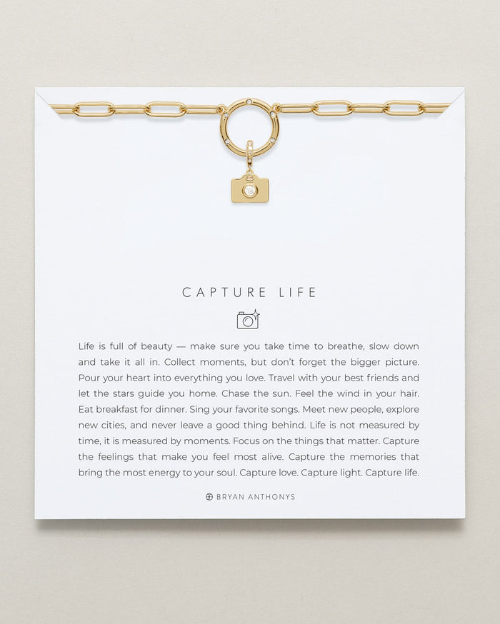 Bryan Anthonys Stories Of You Capture Life Gold Charm Necklace On Card