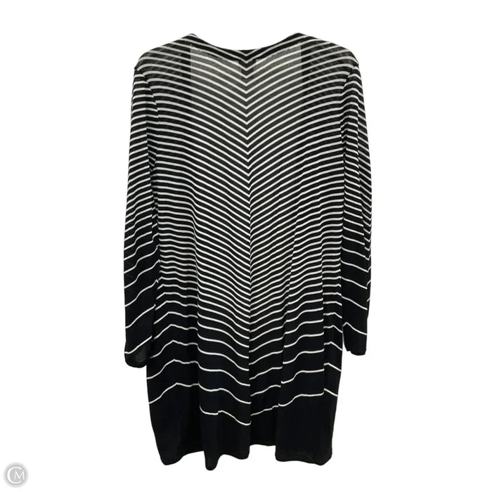 Cardigan By Chicos In Striped Pattern, Size: Xl