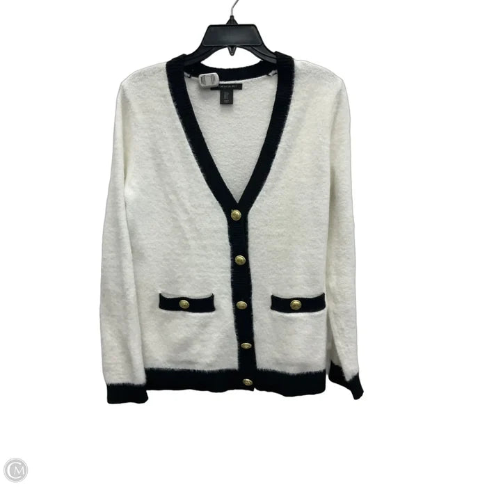 Cardigan By Tahari In Black & White, Size: S