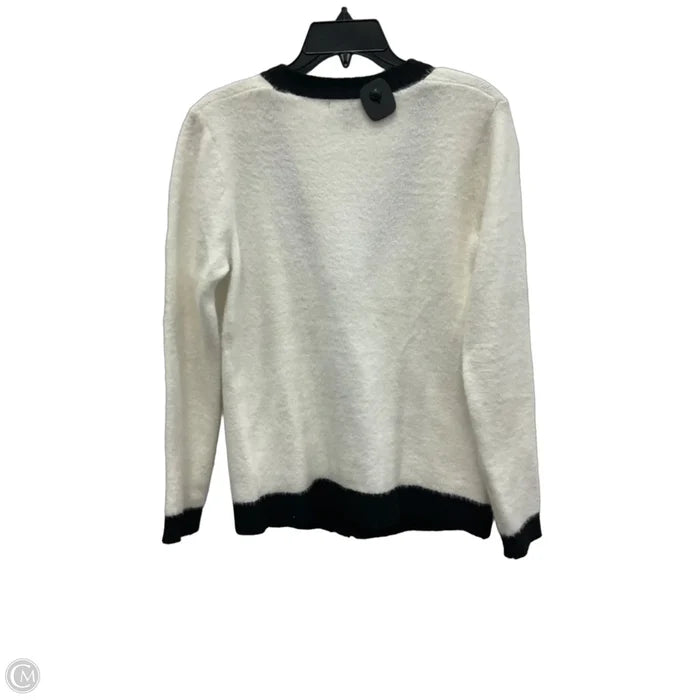 Cardigan By Tahari In Black & White, Size: S