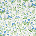Carly Blue Bell Floral Print Fabric - The Well Appointed House