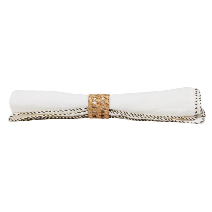 Carly Natural Napkin Rings, Set of Four - The Well Appointed House
