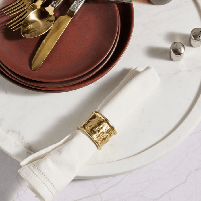 Carved White Marble Lazy Susan - Kitchen Accents - The Well Appointed House