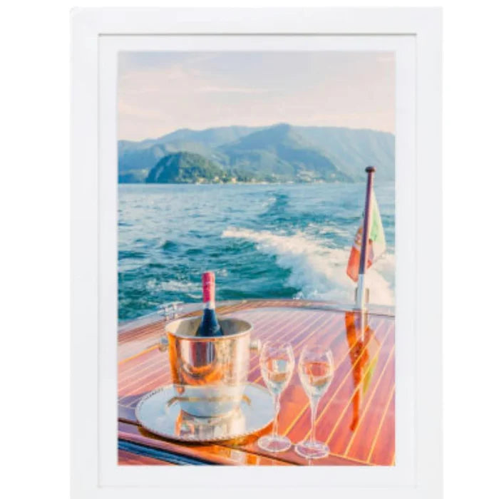 Champagne on Lake Como Mini Framed Print by Gray Malin - Photography - The Well Appointed House