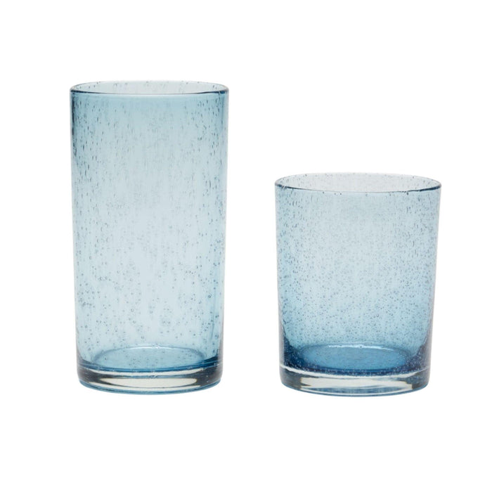 Charcoal Blue Hand Blown Glasses - Drinkware - The Well Appointed House