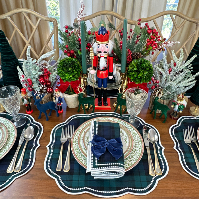 Charlotte Napkin in Black Watch Plaid - The Well Appointed House