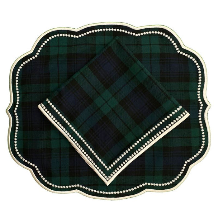 Charlotte Placemat in Black Watch Plaid - The Well Appointed House