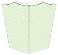Chelsea Mint Green Decoupage Wastebasket and Optional Tissue Box Cover - Wastebasket Sets - The Well Appointed House