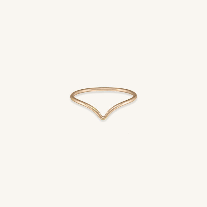 Chevy ring in 14k gold fill, lightweight enough to stack up high