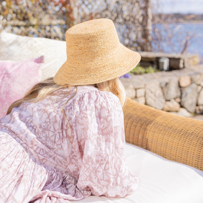 Chic Crochet Bucket Hat- Natural - The Well Appointed House