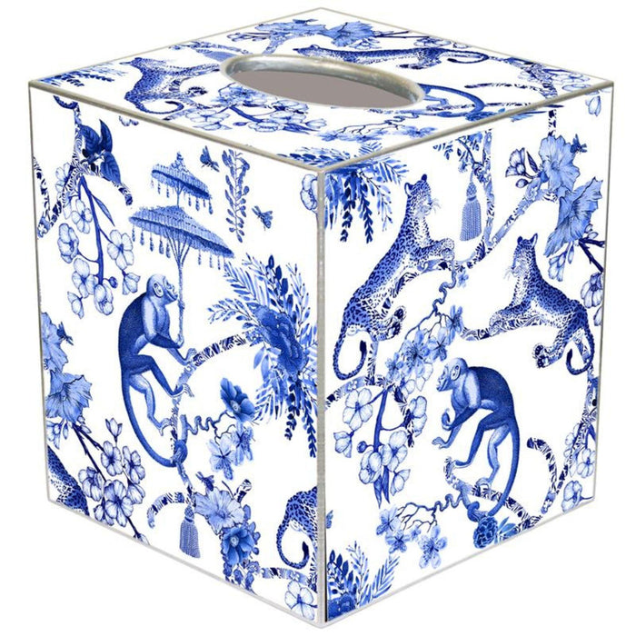 Chic Monkey Wastebasket and Optional Tissue Box Cover - Wastebasket - The Well Appointed House