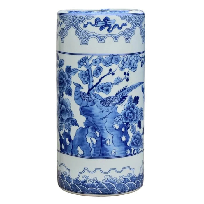 Chinoiserie Porcelain Umbrella Stand - Umbrella Stands - The Well Appointed House