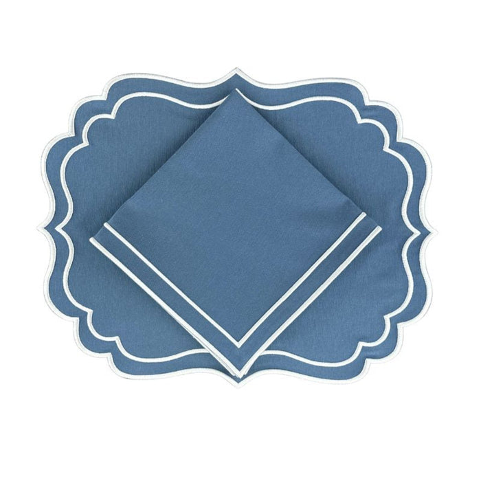 Chloe Napkin in Autumn Blue, Set of 4 - The Well Appointed House