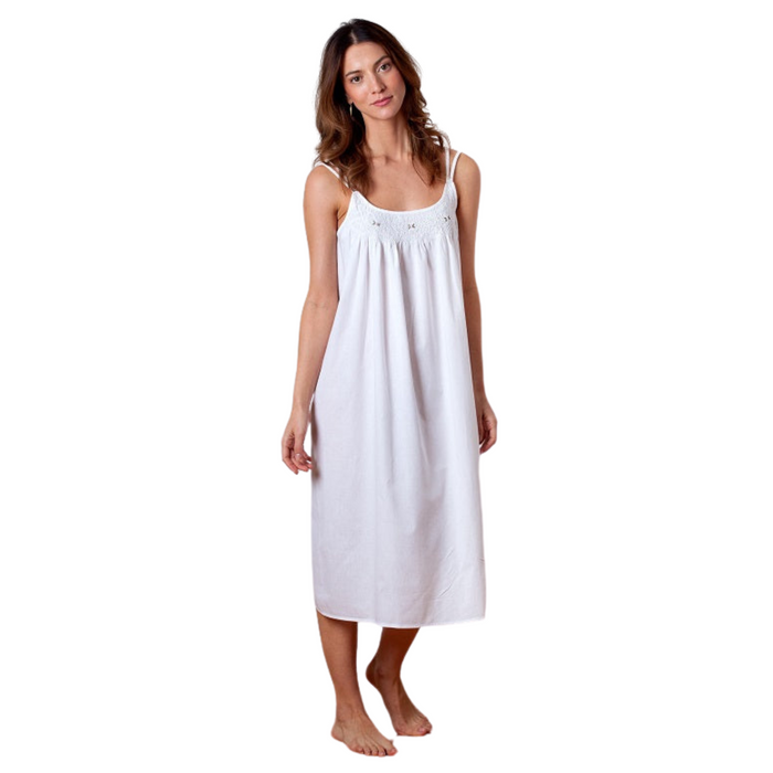 Chrissy White Cotton Nightgown - The Well Appointed House