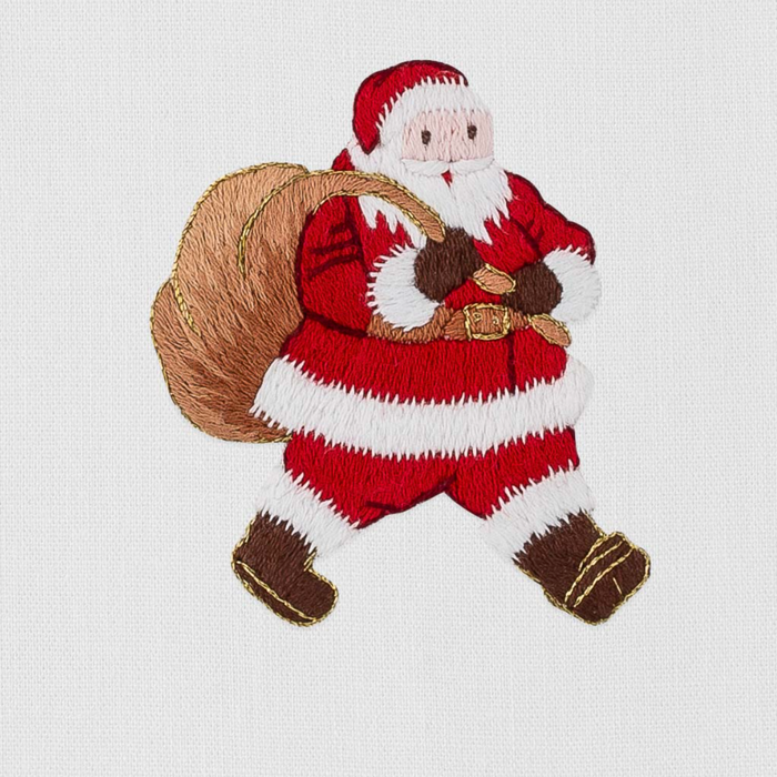 Christmas Santa Dinner Napkin- Set of 4 - Dinner Napkins -  The Well Appointed House