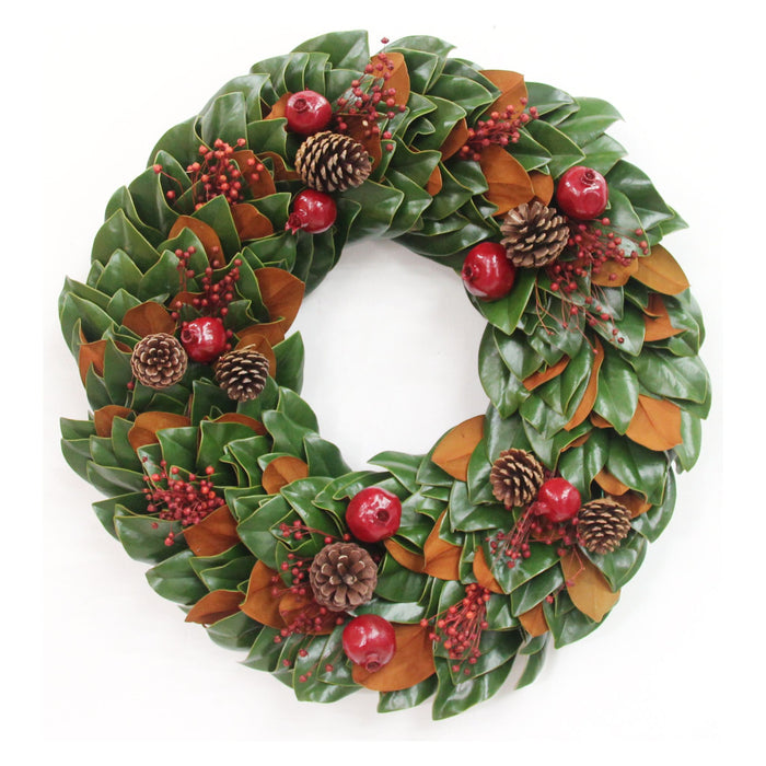 Christmas Traditions Magnolia Wreath-The Well Appointed House