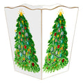 Christmas Tree with Star Wastepaper Basket and Optional Tissue Box Cover - Christmas Decor - The Well Appointed House