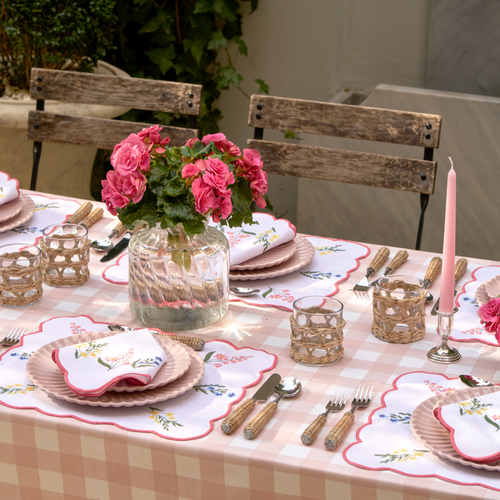 Classic Pink Gingham Tablecloth - The Well Appointed House