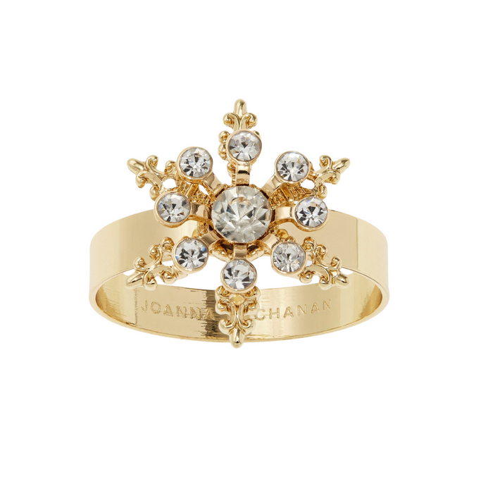 Crystal Classic Snowflake Skinny Napkin Rings - The Well Appointed House