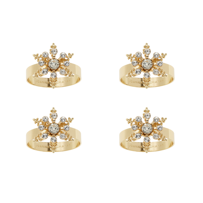 Crystal Classic Snowflake Skinny Napkin Rings - The Well Appointed House