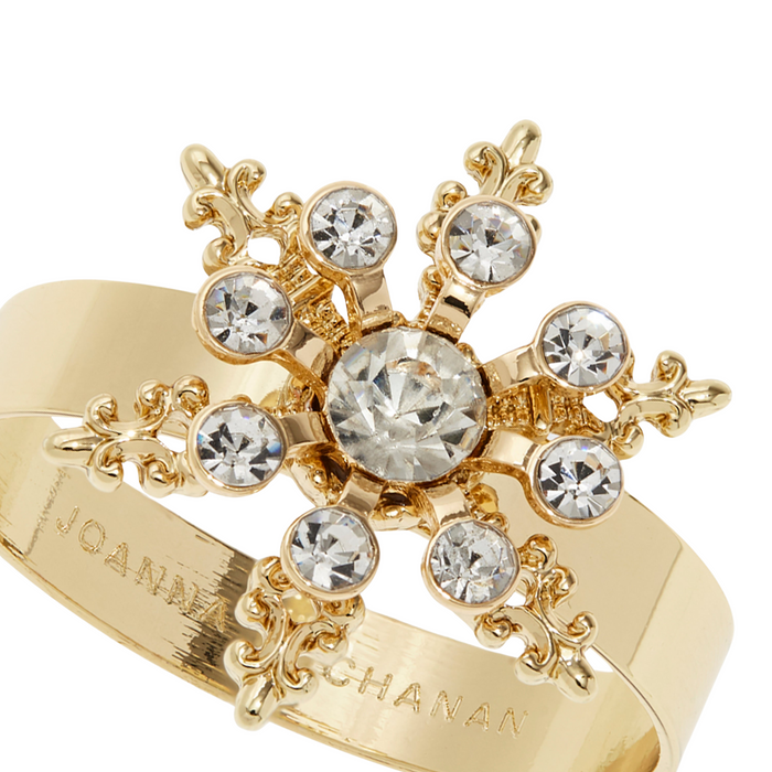 Crystal Classic Snowflake Skinny Napkin Rings - The Well Appointed House