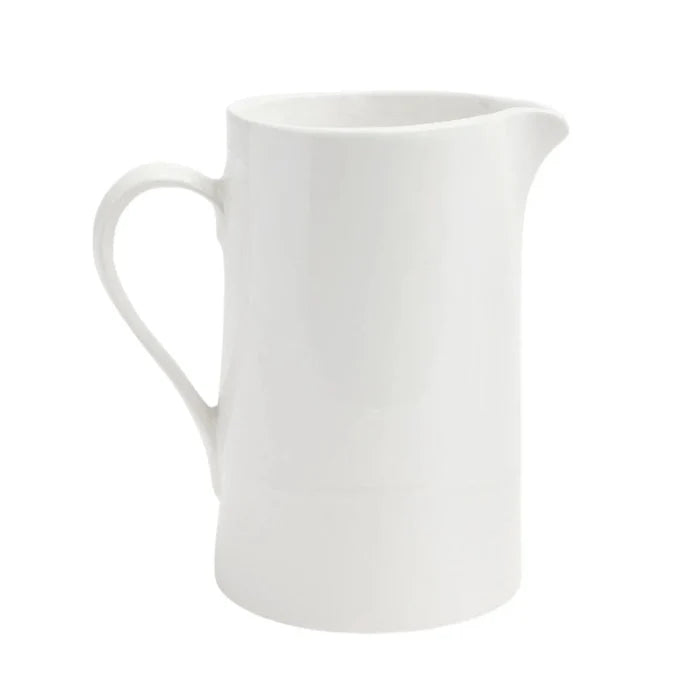 Classic White Stoneware Pitcher - Serveware - The Well Appointed House