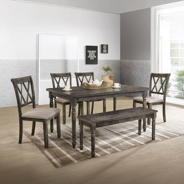 Claudia II - Bench - Weathered Gray