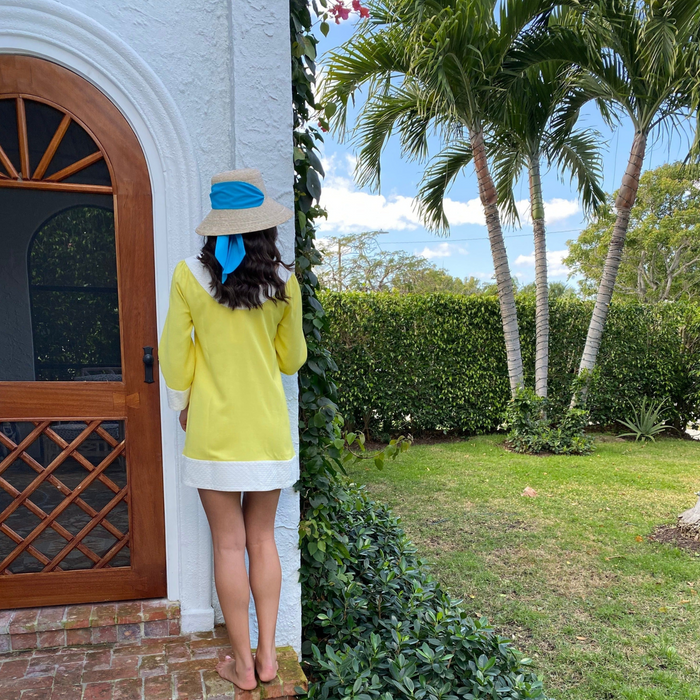 Clematis Bucket Hat - Coral Wide & Short Grosgrain Ribbon - The Well Appointed House