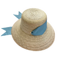 Clematis Bucket Hat - French Blue Wide & Short Grosgrain Ribbon - The Well Appointed House