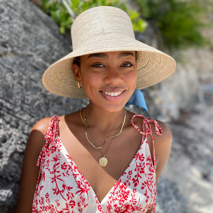 Clematis Bucket Hat - Ivory Grosgrain Ribbon - The Well Appointed House