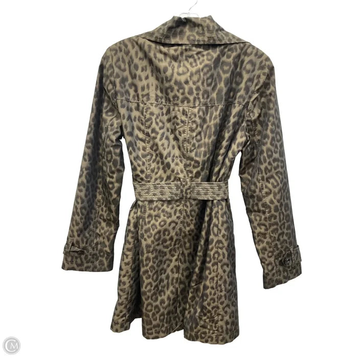 Coat Raincoat By London Fog In Brown & Green, Size: S