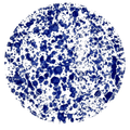 Cobalt Blue & White Speckled Ceramic Dinner Plate - Dinnerware - The Well Appointed House