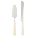 Colson Polished Silver & Ivory Cake Serving Set - The Well Appointed House