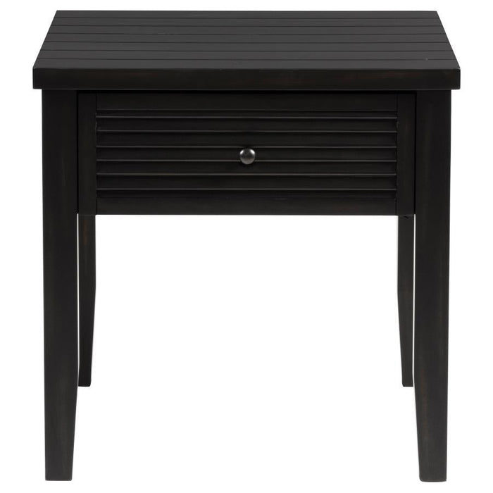Concord - 1-Drawer Square End Table - Distressed Java