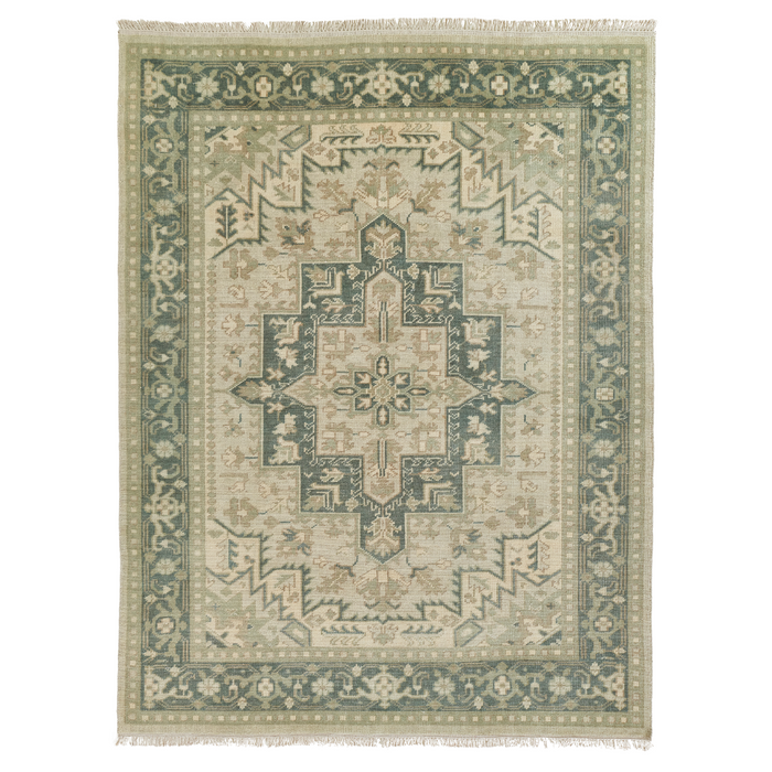Concord Green Hand Knotted Wool Area Rug - The Well Appointed House