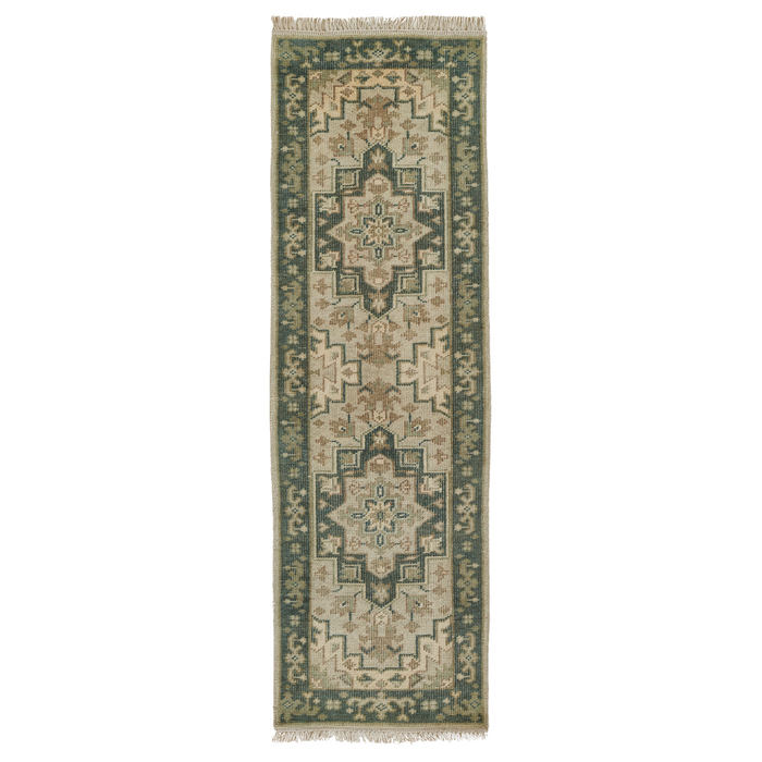 Concord Green Hand Knotted Wool Area Rug - The Well Appointed House