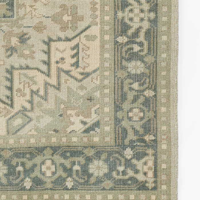 Concord Green Hand Knotted Wool Area Rug - The Well Appointed House