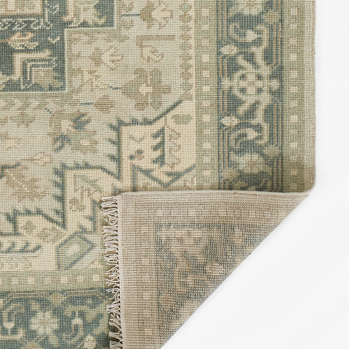 Concord Green Hand Knotted Wool Area Rug - The Well Appointed House