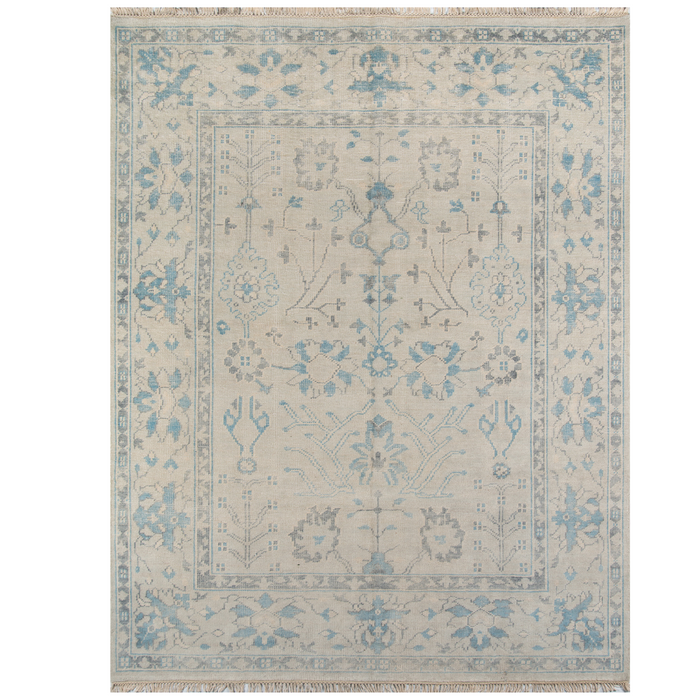 Concord Lowell Ivory Hand Knotted Wool Area Rug - The Well Appointed House