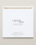 Bryan Anthonys Layers of You Connected Gold Bold Paperclip Chain Necklace On Card