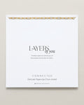 Bryan Anthonys Layers of You Connected Gold Paperclip Chain Anklet On Card
