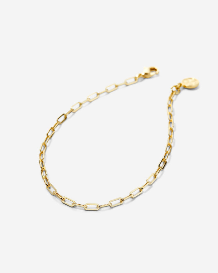 Bryan Anthonys Layers of You Connected Gold Paperclip Chain Anklet Macro