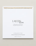 Bryan Anthonys Layers of You Connected Gold Delicate Gold Paperclip Chain Bracelet On Card