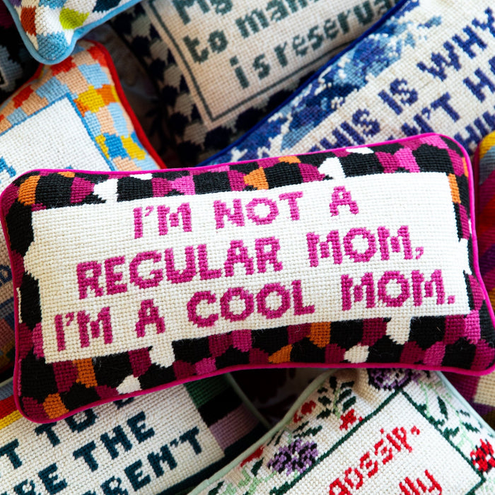 Cool Mom Needlepoint Pillow - The Well Appointed House