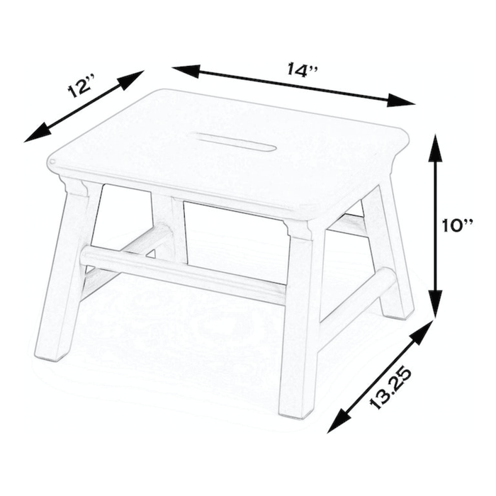 Cottage White Bayur Wood Step Stool - Little Loves Accent Chairs & Stools - The Well Appointed House