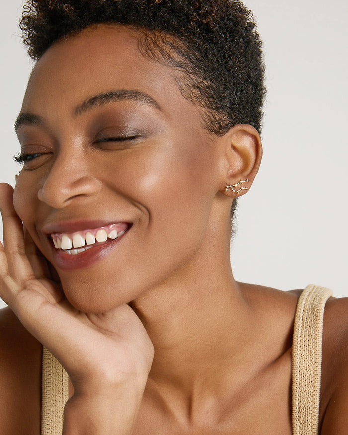 Model wearing Create Your Own Constellation Earring Climbers