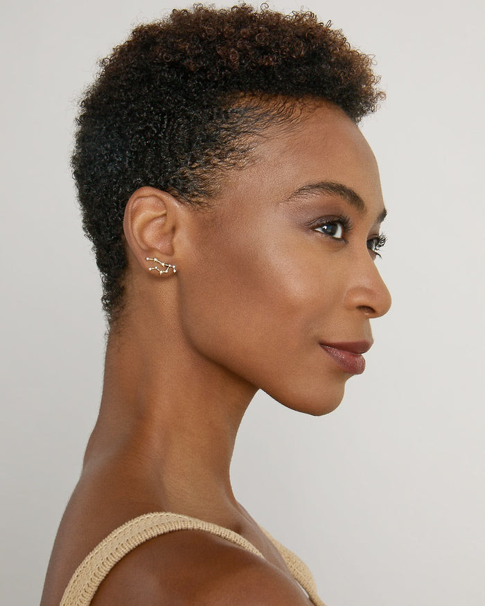 Model wearing Create Your Own Constellation Earring Climbers