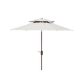 Crisp White Double Top 9' Market Patio Umbrella - Outdoor Umbrellas - The Well Appointed House