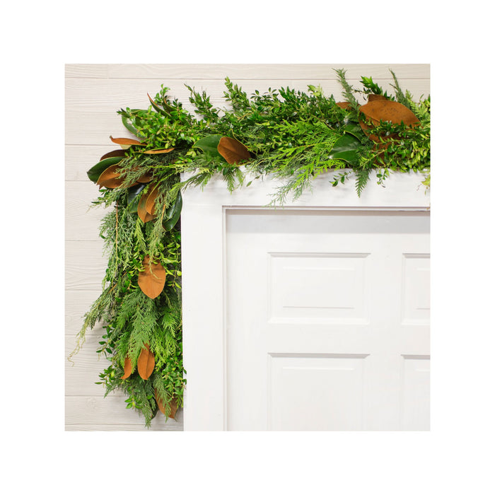 Cypress and Fresh Magnolia Garland- The Well Appointed House