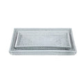 Pigeon & Poodle Dalton Light Gray Rattan Nested Vanity Trays - Bath Accessories - The Well Appointed House